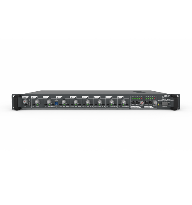 Sonar SMA-1408 - Микшер-предусилительСигнал «гонг» с возможностью удаленного управления