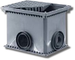 Смотровой колодец с крышкой для двустенных труб, 225х175х145мм 025001