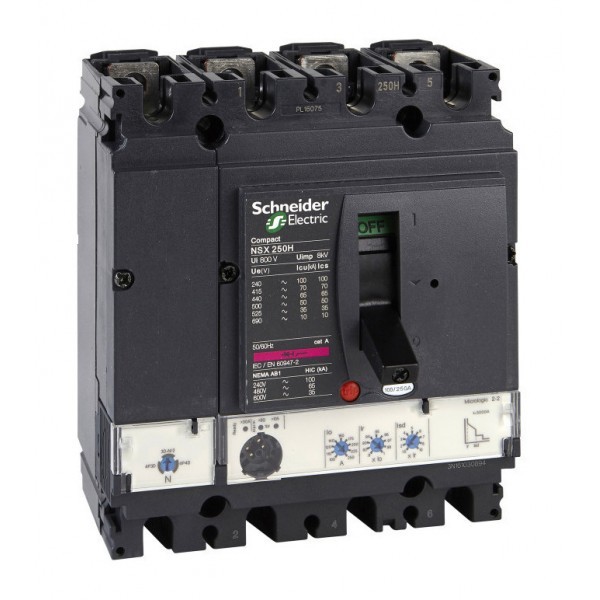 Силовой автомат Schneider Electric Compact NSX 100, Micrologic 2.2, 70кА, 4P, 100А