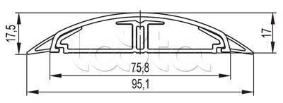 Кабель-канал 75x17 напольный CSP-F DKC (01331)