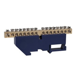 Шина нулевая с изолятором OptiKit BB-D-N-DIN-16-6х9-синий