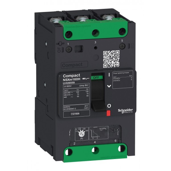 Силовой автомат Schneider Electric Compact NSXm, 70кА, 3P, 80А