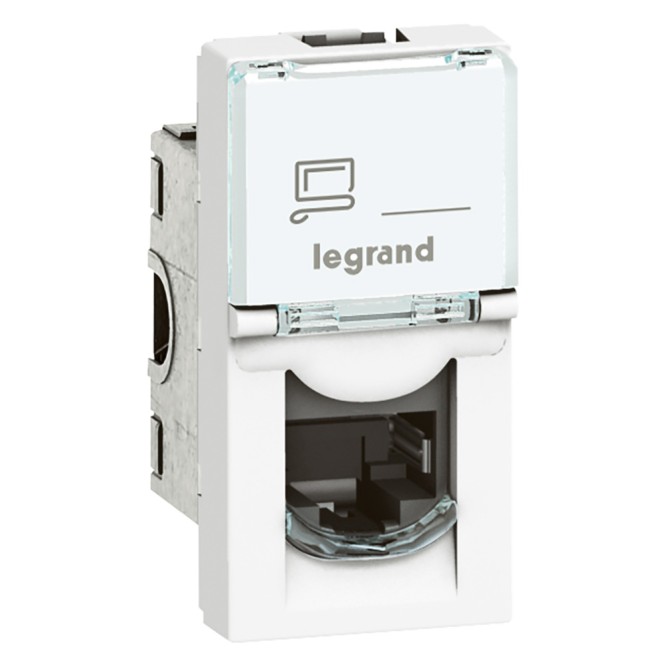 MOSAIC RJ45 UTP к6a 1М белая Legrand (076571)