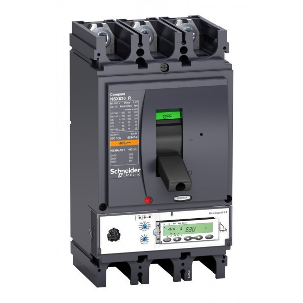 Силовой автомат Schneider Electric Compact NSX 630, Micrologic 5.3 E, 45кА, 3P, 630А