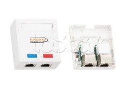 Розетка RJ45 2 порта, Кат.6, на печатной плате, неэкран., белая NIKOMAX (NMC-WO2UE2-WT)