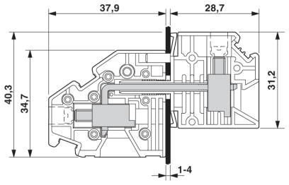 Проходная клемма HDFKV 10-HV