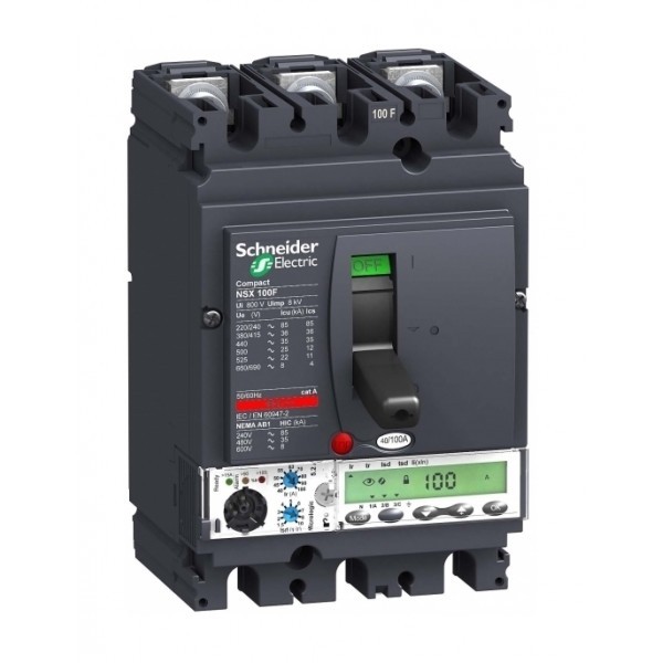 Силовой автомат Schneider Electric Compact NSX 100, Micrologic 5.2 A, 36кА, 3P, 40А