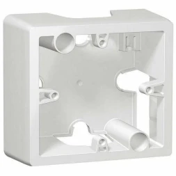 Коробка для накладного монтажа 1 пост, горизонтальная (белая) (771096)