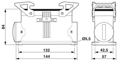 Корпус HC-STA-B24-SHWD-2SSM40-ELC-AL