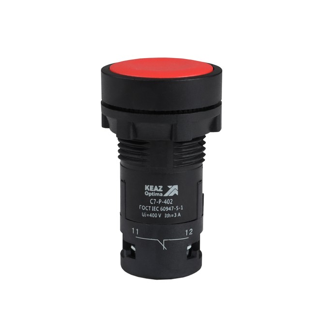 Кнопка OptiSignal Compact D22 C7-P-402 красная 2НЗ XB7NA44