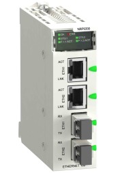 SE Modicon Оптоволоконный повторитель RIO в Шасси Modicon X80, Schneider Electric, , BMXNRP0200RU