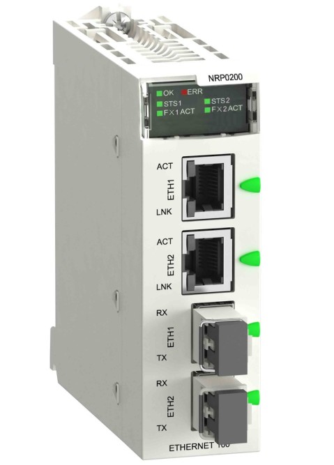 SE Modicon Оптоволоконный повторитель RIO в Шасси Modicon X80, Schneider Electric, , BMXNRP0200RU