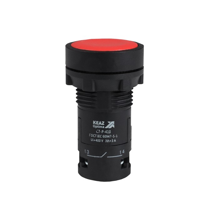 Кнопка OptiSignal Compact D22 C7-P-410 красная 1НО XB7NA41