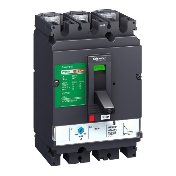 Силовой автомат Schneider Electric EasyPact CVS 100, MA, 36кА, 3P, 2.5А