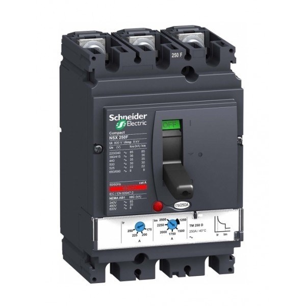 Силовой автомат Schneider Electric Compact NSX 250, TM-D, 25кА, 3P, 160А