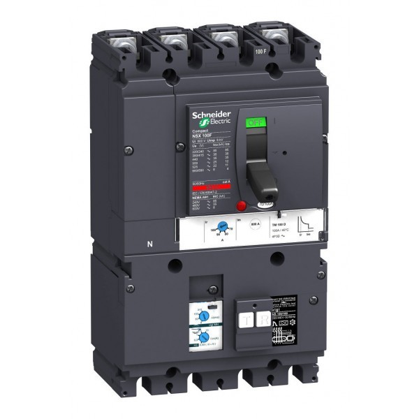 Силовой автомат Schneider Electric Compact NSX, 25кА, 4P, 100А