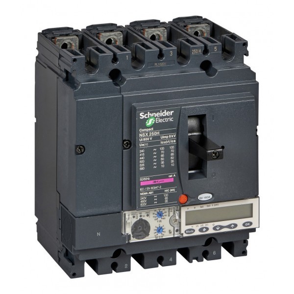 Силовой автомат Schneider Electric Compact NSX 100, Micrologic 5.2 A, 70кА, 4P, 40А