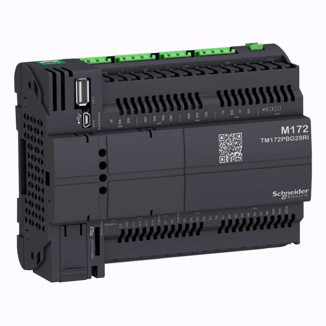 SE M172 Производит., без дисплея, 28 I/O Eth 2 RS485 изол, Schneider Electric, , TM172PBG28RI