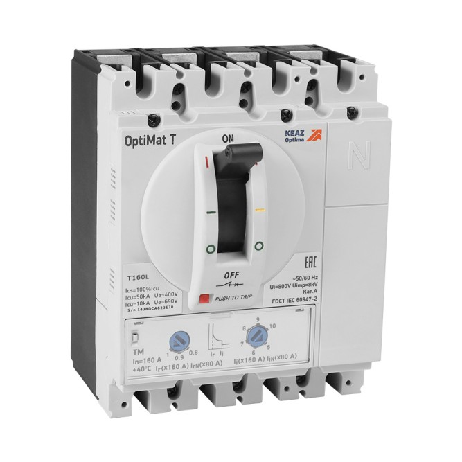 Выключатель автоматический OptiMat T160L TM 160A 3P