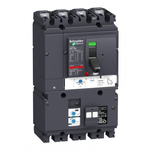 Силовой автомат Schneider Electric Compact NSX 160, TM-D, 25кА, 4P, 160А