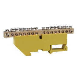 Шина нулевая с изолятором OptiKit BB-D-PE-DIN-16-6х9-желтый