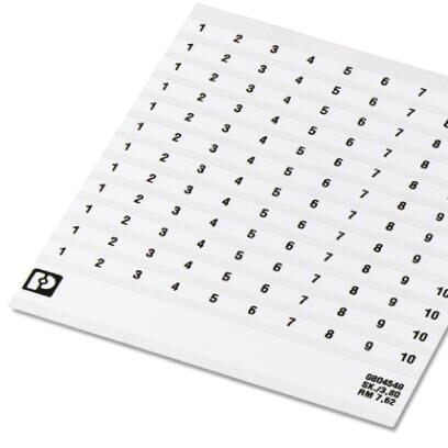 Маркировка для клеммных модулей SK 7,62/3,8,FORTL.ZAHLEN 1-10