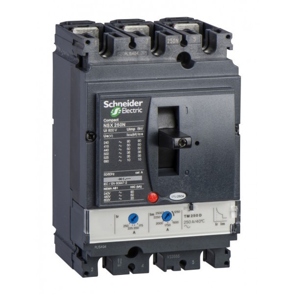 Силовой автомат Schneider Electric Compact NSX 250, TM-D, 50кА, 3P, 160А
