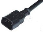 Разъем для кабеля питания(папа) 220В, 10A Hyperline (CON-IEC320C14)