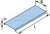 Крышка для лотка с заземлением осн. 80x3000 DKC (35521)
