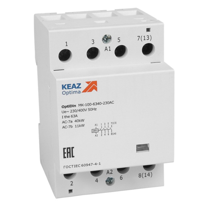 Контактор модульный OptiDin MK-100-6302-230AC