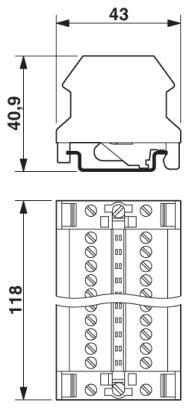 Клеммный модуль с винтовыми зажимами CT-TERMIBLOCK 10 DA
