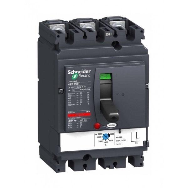 Силовой автомат Schneider Electric Compact NSX 250, MA, 36кА, 3P, 150А