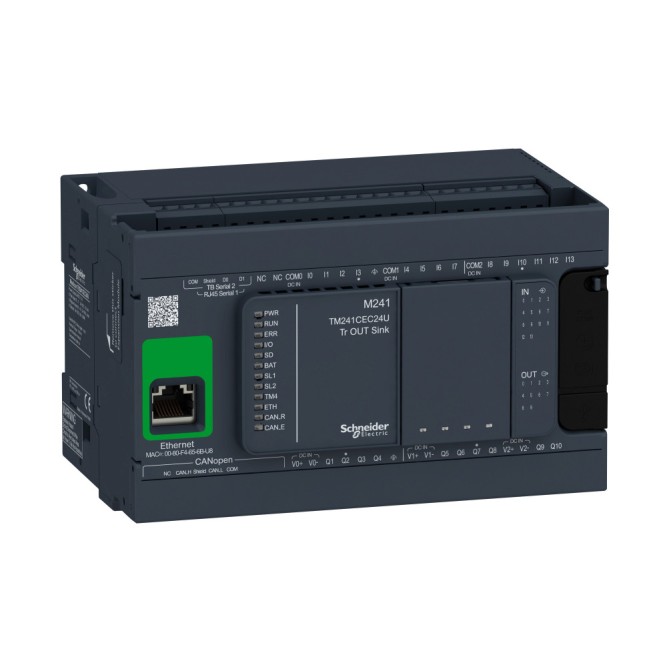 SE M241 Блок базовый M241-24IO транзисторный приемник Ethernet Can Master, Schneider Electric, , TM241CEC24U