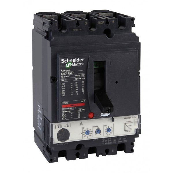 Силовой автомат Schneider Electric Compact NSX 250, Micrologic 2.2 M, 50кА, 3P, 150А