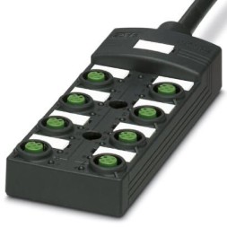 Коробка датчика и исполнительного элемента SACB-8/16-L- 5,0PUR SCO P NPN