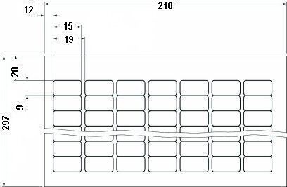 Этикетки в листах DIN-A4 BMKL 15X 9 WH