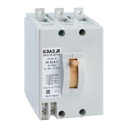 Выключатель автоматический ВА21-29-341810-63А-4Iн-400AC-НР24AC/DC-З/П-У3-АЭС-КЭАЗ