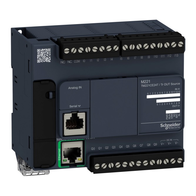 SE M238 Блок базовый компактный M221-24IO транзисторный источник Ethernet, Schneider Electric, , TM221CE24T