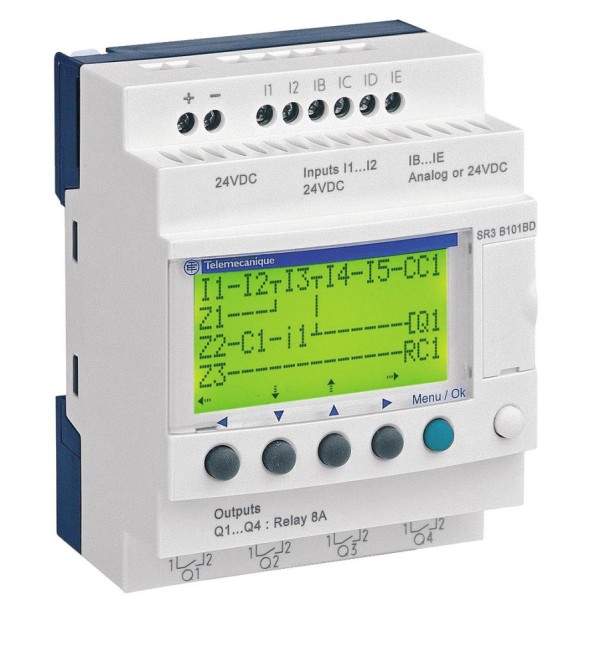 SE Zelio Logic Интеллектуальное реле 10 I/O 24V (DC), Schneider Electric, , SR3B101BD