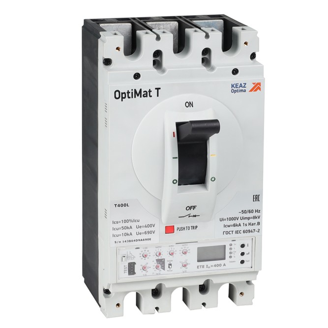 Выключатель автоматический OptiMat T630L ETE 630A 4P
