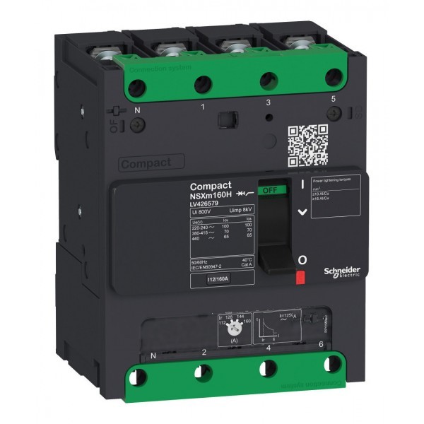 Силовой автомат Schneider Electric Compact NSXm, 25кА, 4P, 125А