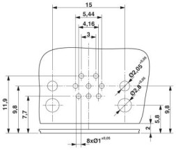Встраиваемые разъемы SACC-DSIV-FS-8CON-L90 SCO