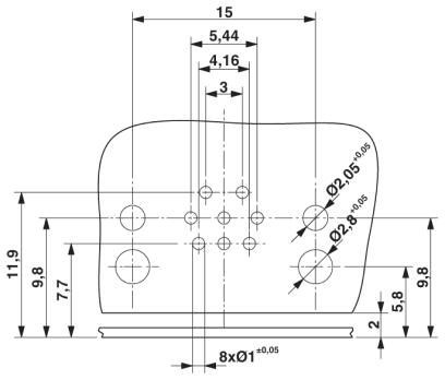 Встраиваемые разъемы SACC-DSIV-FS-8CON-L90 SCO