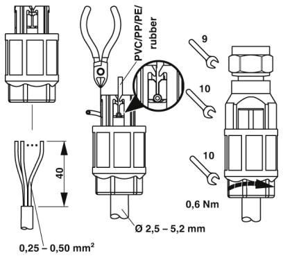 Соединитель для датчика/исполнительного устройства SACC-M 8FS-4QO-0,5-VA