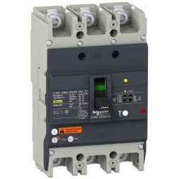 EZCV250H3160 SE 3П3Т АВТОМАТИЧЕСКИЙ ВЫКЛЮЧАТЕЛЬС ДИФ.ЗАЩ. 36 кА/415В 160A