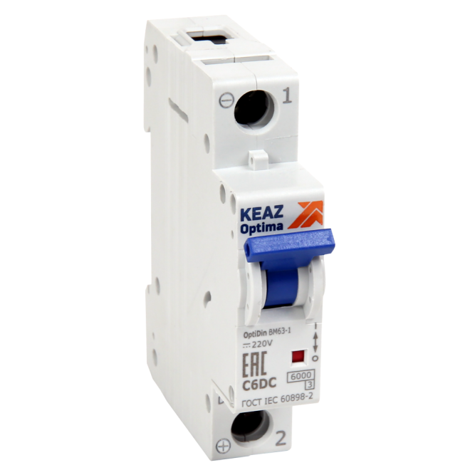 Выключатель автоматический модульный OptiDin BM63-1K6-DC-RP-УХЛ3