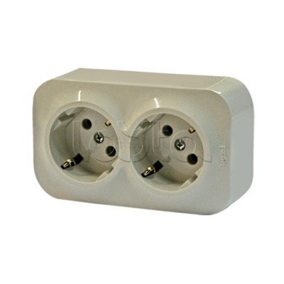Розетка электрическая 2х2К+З Quteo Legrand (782243)