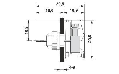 Проходная клемма VDFK 4-DP