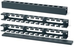 Организатор кабельный с металлическими кольцами и крышкой, 19&quot; Hyperline (CM-1U-ML-COV)