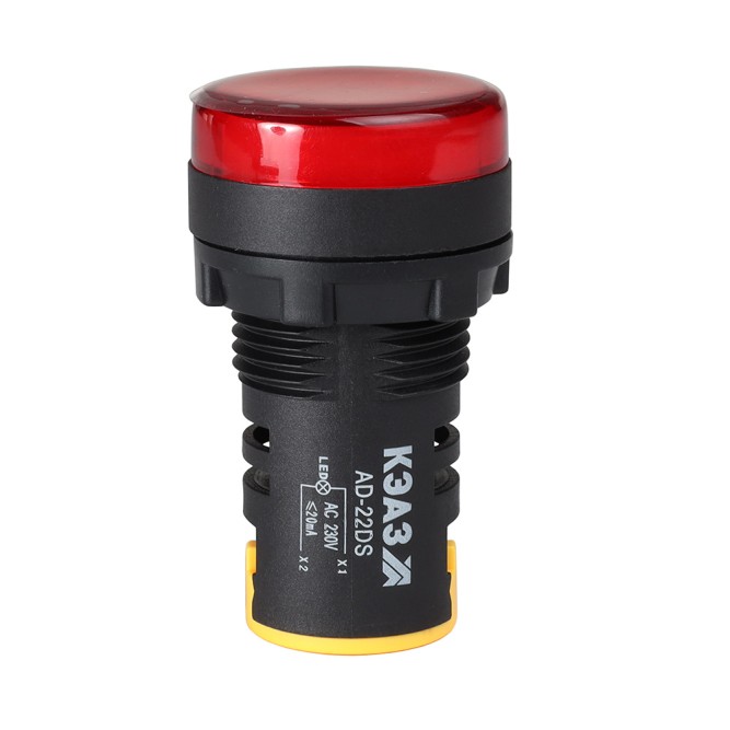 Лампа AD22DS(LED) матрица D22мм красный 24В AC/DC-КЭАЗ